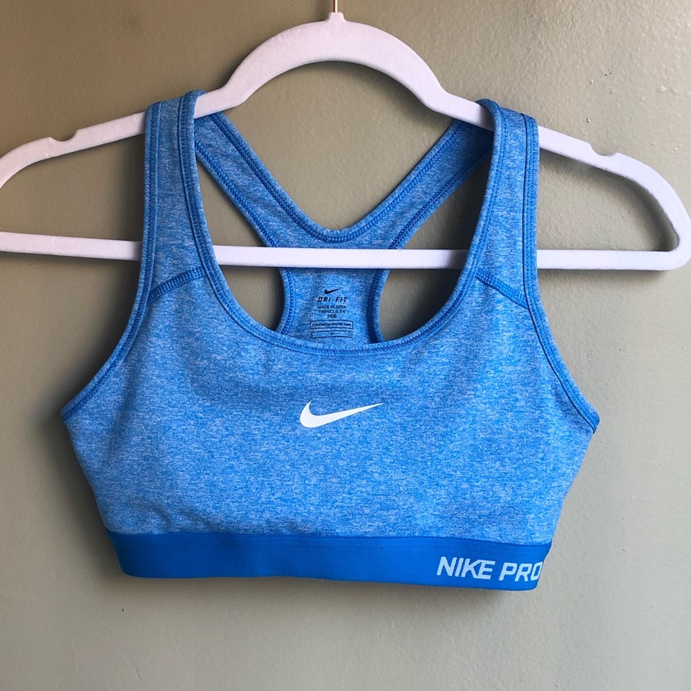 Nike Pro Sports Bra Blue Size: S
